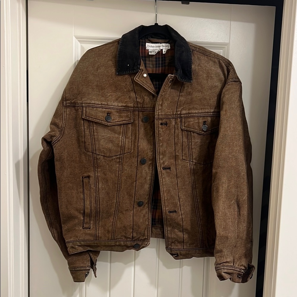 Calvin Klein Brown Lightweight Shirt Jacket
